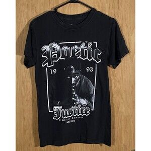 Tupac Shakur Poetic Justice A Street Romance T-Shirt 90's Rap Women's Sz XS